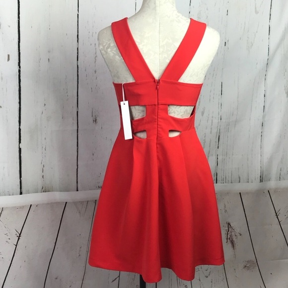Adelyn Rae NWT Stunning Coral Red dress - Picture 2 of 5